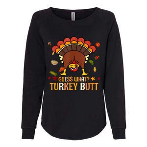 Funny Thanksgiving Guess What Turkey Butt Couples Matching Womens California Wash Sweatshirt