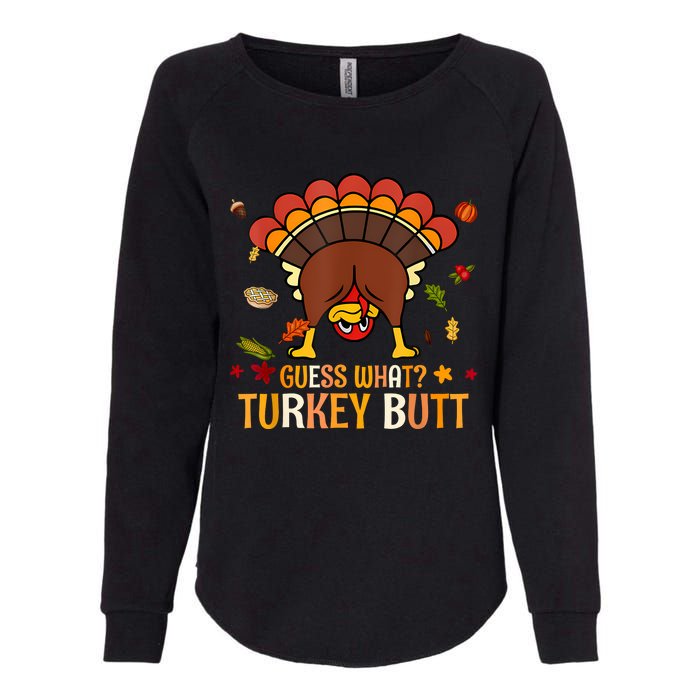 Funny Thanksgiving Guess What Turkey Butt Couples Matching Womens California Wash Sweatshirt