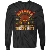 Funny Thanksgiving Guess What Turkey Butt Couples Matching Tie-Dye Long Sleeve Shirt