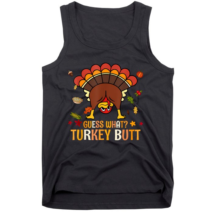 Funny Thanksgiving Guess What Turkey Butt Couples Matching Tank Top