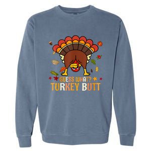 Funny Thanksgiving Guess What Turkey Butt Couples Matching Garment-Dyed Sweatshirt