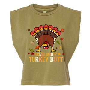 Funny Thanksgiving Guess What Turkey Butt Couples Matching Garment-Dyed Women's Muscle Tee