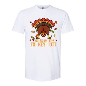 Funny Thanksgiving Guess What Turkey Butt Couples Matching Softstyle CVC T-Shirt