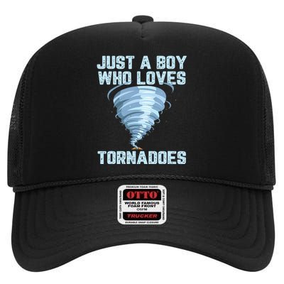 Funny Tornado Gift For Hurricane Weather Chaser High Crown Mesh Back Trucker Hat