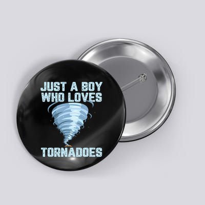 Funny Tornado Gift For Hurricane Weather Chaser Button