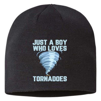 Funny Tornado Gift For Hurricane Weather Chaser Sustainable Beanie