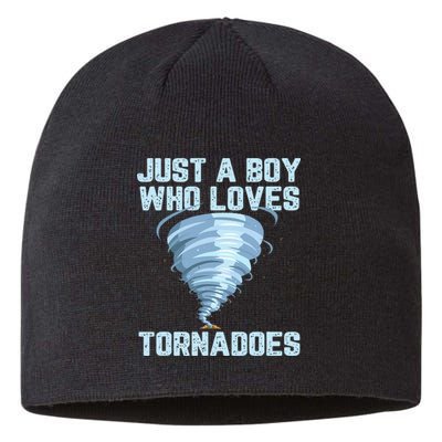 Funny Tornado Gift For Hurricane Weather Chaser Sustainable Beanie