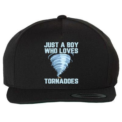 Funny Tornado Gift For Hurricane Weather Chaser Wool Snapback Cap