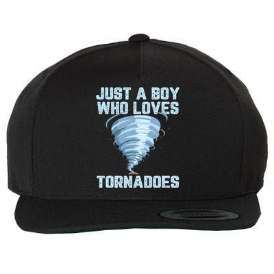 Funny Tornado Gift For Hurricane Weather Chaser Wool Snapback Cap