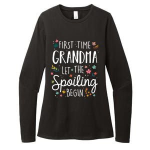 First Time Grandma Let The Spoiling Begin Cute Gift Grandmother Gift Womens CVC Long Sleeve Shirt