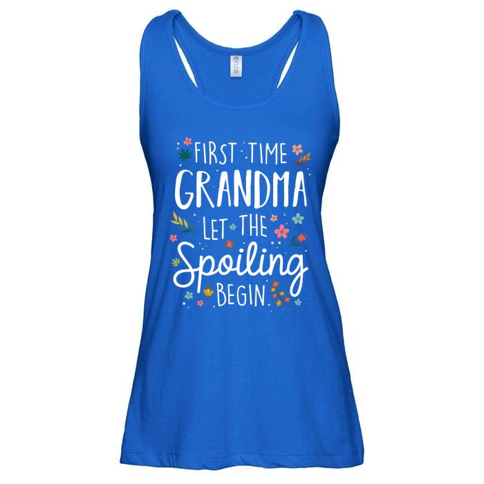 First Time Grandma Let The Spoiling Begin Cute Gift Grandmother Gift Ladies Essential Flowy Tank