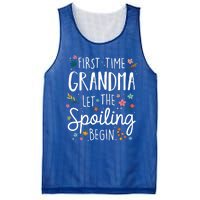 First Time Grandma Let The Spoiling Begin Cute Gift Grandmother Gift Mesh Reversible Basketball Jersey Tank