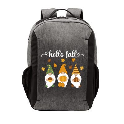 Funny Three Gnomes Hello Fall Acorn Pumpkins Leaves Autumn Vector Backpack