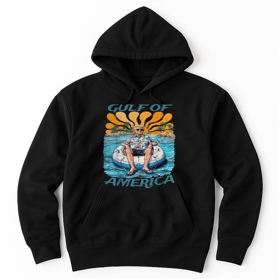 Funny Trump Gulf Of Us America Funny Kawaii Sunset Hoodie