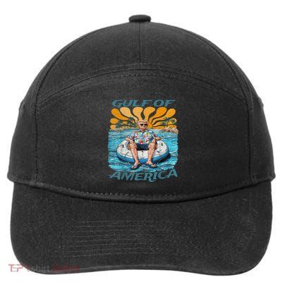 Funny Trump Gulf Of Us America Funny Kawaii Sunset 7-Panel Snapback Hat