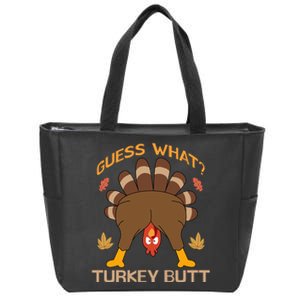 Funny Thanksgiving Guess What Turkey Butt Zip Tote Bag