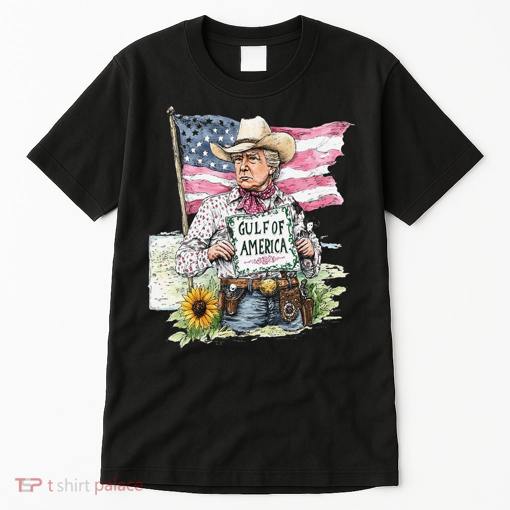 Funny Trump Gulf Of Us America Est 2025 Us Flag Tall T-Shirt