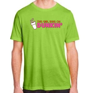 Funny This Girl Runs On Dunkin Adult ChromaSoft Performance T-Shirt