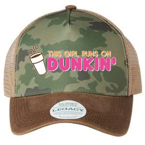 Funny This Girl Runs On Dunkin Legacy Tie Dye Trucker Hat