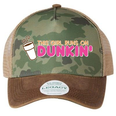 Funny This Girl Runs On Dunkin Legacy Tie Dye Trucker Hat