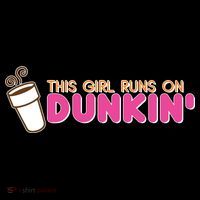 Funny This Girl Runs On Dunkin Stripe Pom Pom Beanie