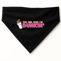 Funny This Girl Runs On Dunkin USA-Made Doggie Bandana