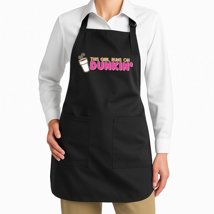 Funny This Girl Runs On Dunkin Apron