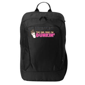 Funny This Girl Runs On Dunkin City Backpack