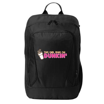 Funny This Girl Runs On Dunkin City Backpack