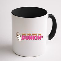 Funny This Girl Runs On Dunkin Mug