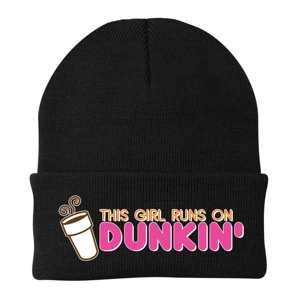 Funny This Girl Runs On Dunkin Beanie