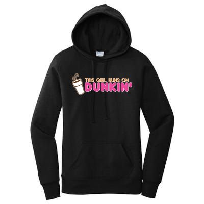 Funny This Girl Runs On Dunkin Women's Pullover Hoodie