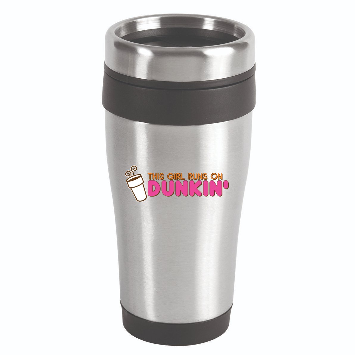 Funny This Girl Runs On Dunkin 16oz Travel Tumbler