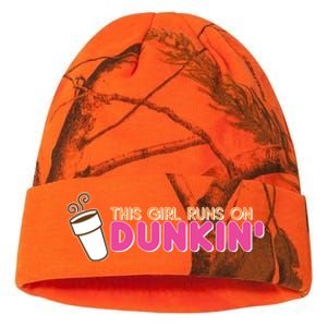 Funny This Girl Runs On Dunkin Kati Licensed 12" Camo Beanie