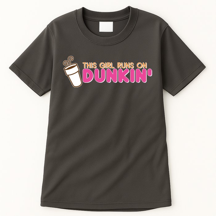 Funny This Girl Runs On Dunkin Tall T-Shirt