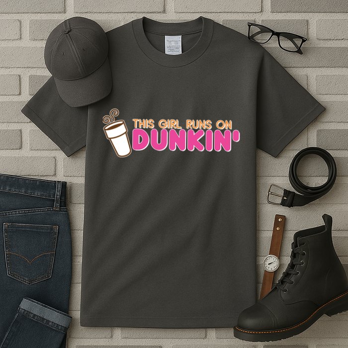Funny This Girl Runs On Dunkin Tall T-Shirt