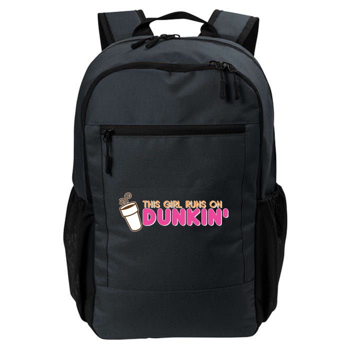 Funny This Girl Runs On Dunkin Backpack