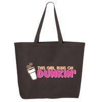 Funny This Girl Runs On Dunkin 25L Jumbo Tote