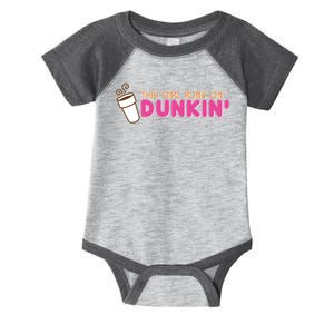 Funny This Girl Runs On Dunkin Infant Baby Jersey Bodysuit