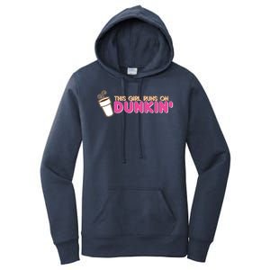 Funny This Girl Runs On Dunkin Women's Pullover Hoodie