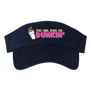 Funny This Girl Runs On Dunkin Valucap Bio-Washed Visor