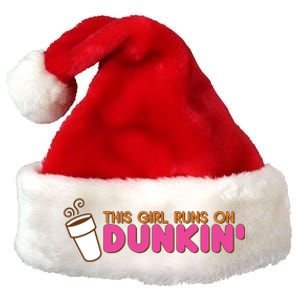 Funny This Girl Runs On Dunkin Premium Christmas Santa Hat