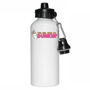 Funny This Girl Runs On Dunkin Aluminum Water Bottle