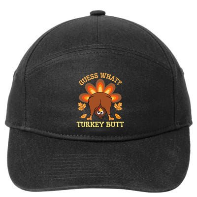 Funny Thanksgiving Guess What Turkey Butt 7-Panel Snapback Hat