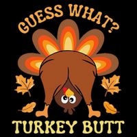 Funny Thanksgiving Guess What Turkey Butt 7-Panel Snapback Hat