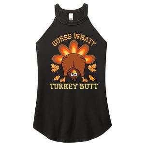 Funny Thanksgiving Guess What Turkey Butt Women's Perfect Tri Rocker Tank