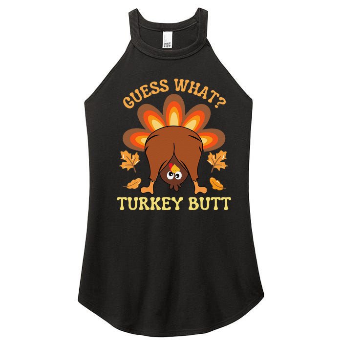 Funny Thanksgiving Guess What Turkey Butt Women's Perfect Tri Rocker Tank