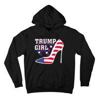 Funny Trump Girl Gift Cute High Heel American Flag Hoodie