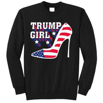 Funny Trump Girl Gift Cute High Heel American Flag Sweatshirt