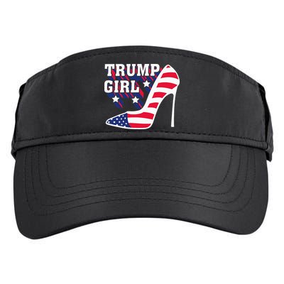 Funny Trump Girl Gift Cute High Heel American Flag Adult Drive Performance Visor